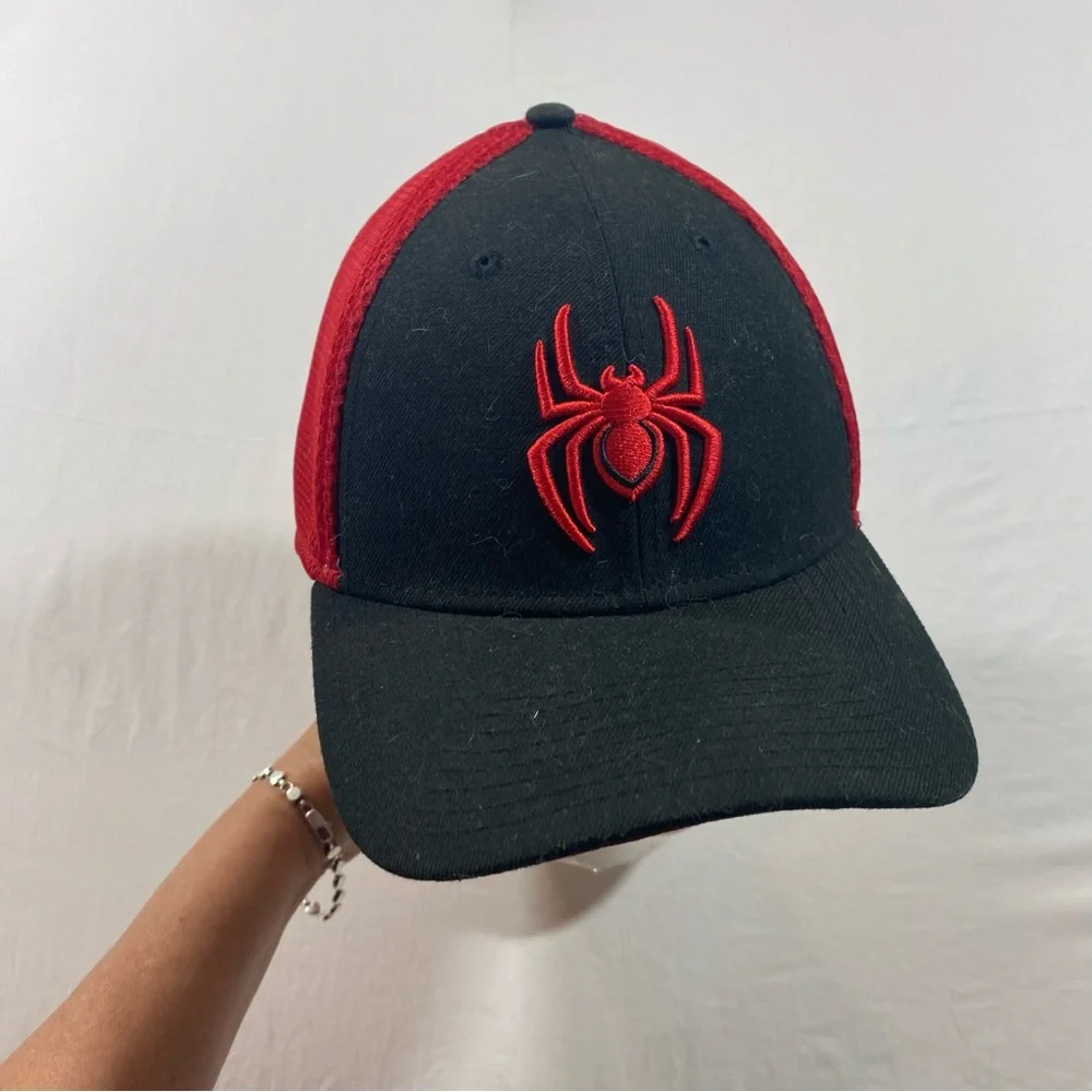 Marvel Cap New Era Men L- X-LARGE Baseball hat Spider Man Spider red black cap - Picture 1 of 7